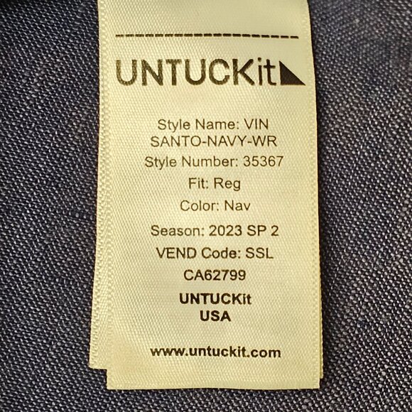 UNTUCKit Wrinkle Resistant Linen Button Down XXL - Picture 6 of 7